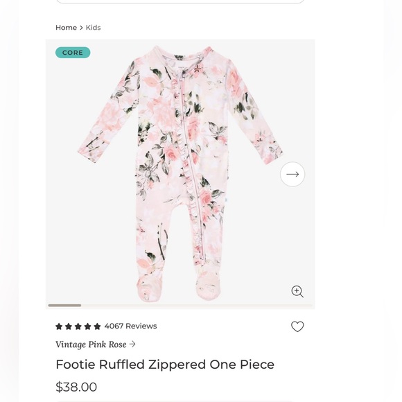 POSH PEANUT FOOTED SLEEPER - Picture 5 of 5